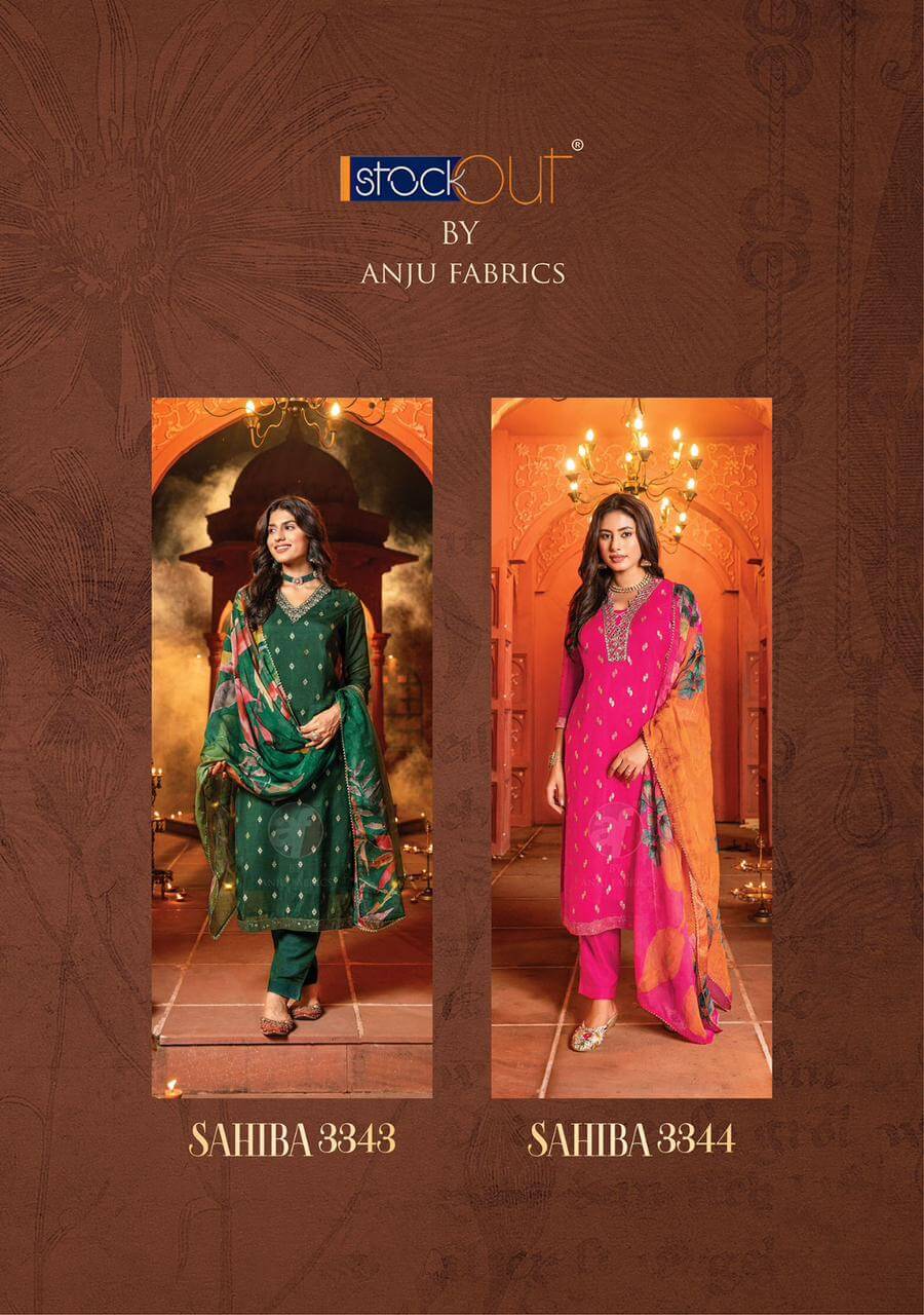 Anju Fabrics Sahiba Vol 5 Designer Wedding Party Salwar Suits collection 9