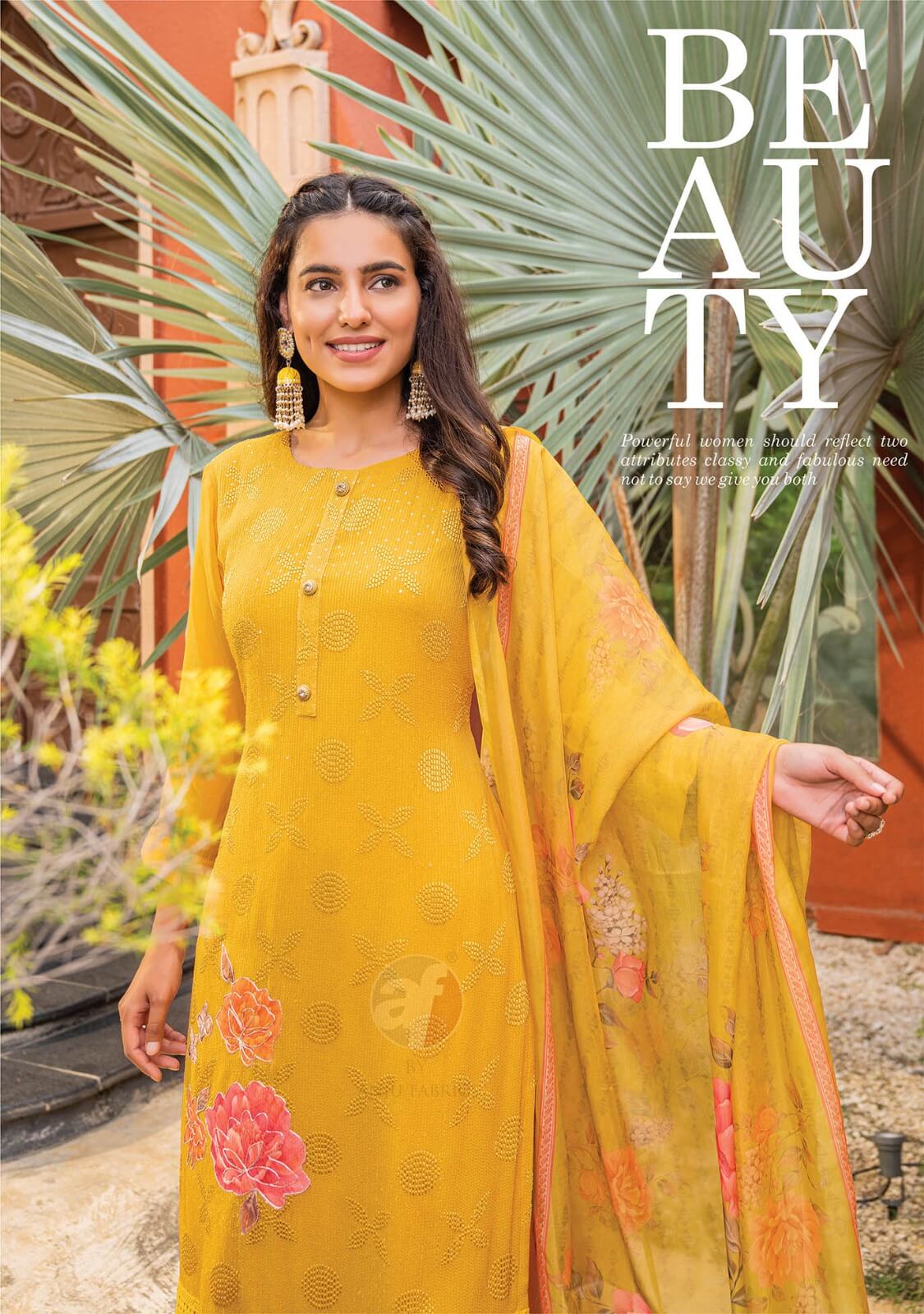 Anju Fabrics Falak vol 3 Georgette Kurti with Pant Dupatta collection 9