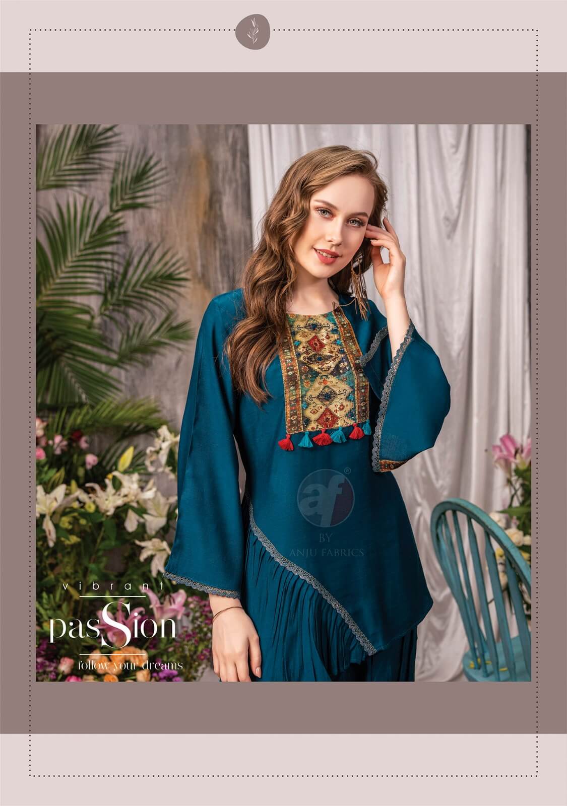 Anju Fabrics Fusion Vol 3 Kurtis with bottom collection 7