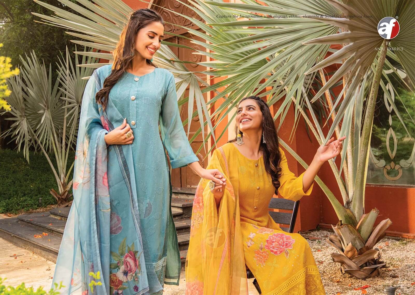 Anju Fabrics Falak vol 3 Georgette Kurti with Pant Dupatta collection 6