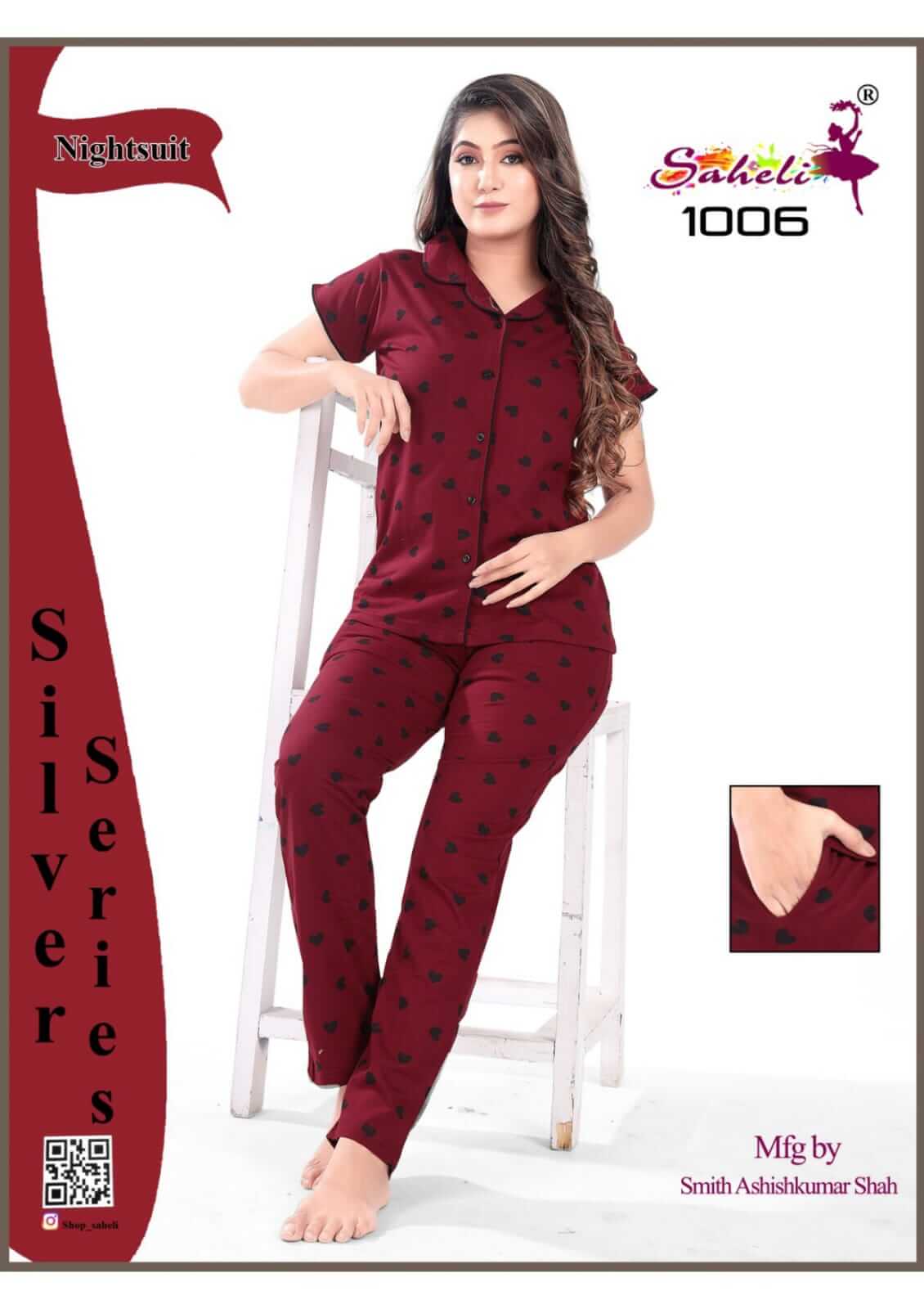 Saheli Shirt With Payjama Night Dress collection 6