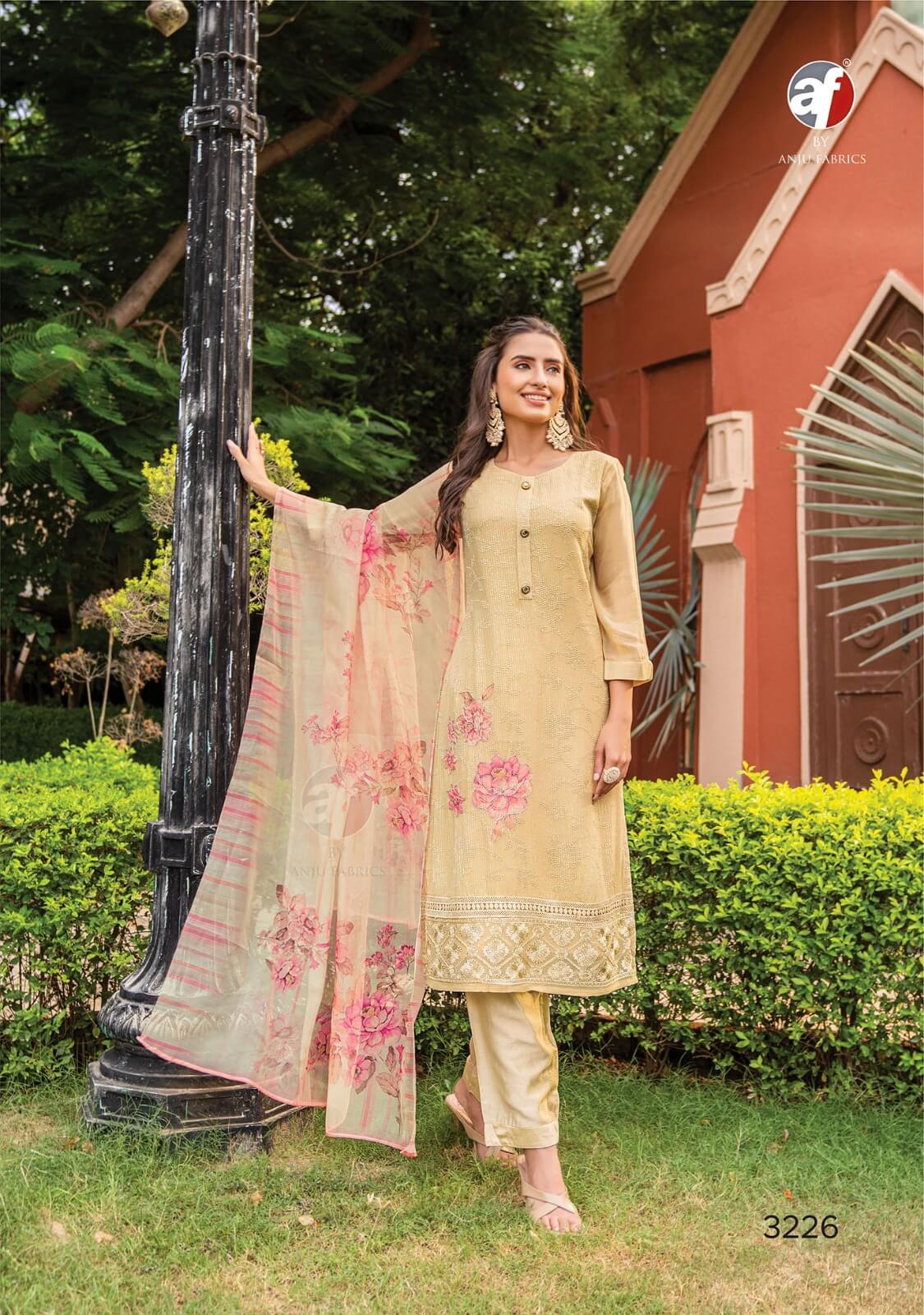 Anju Fabrics Falak vol 3 Georgette Kurti with Pant Dupatta collection 2