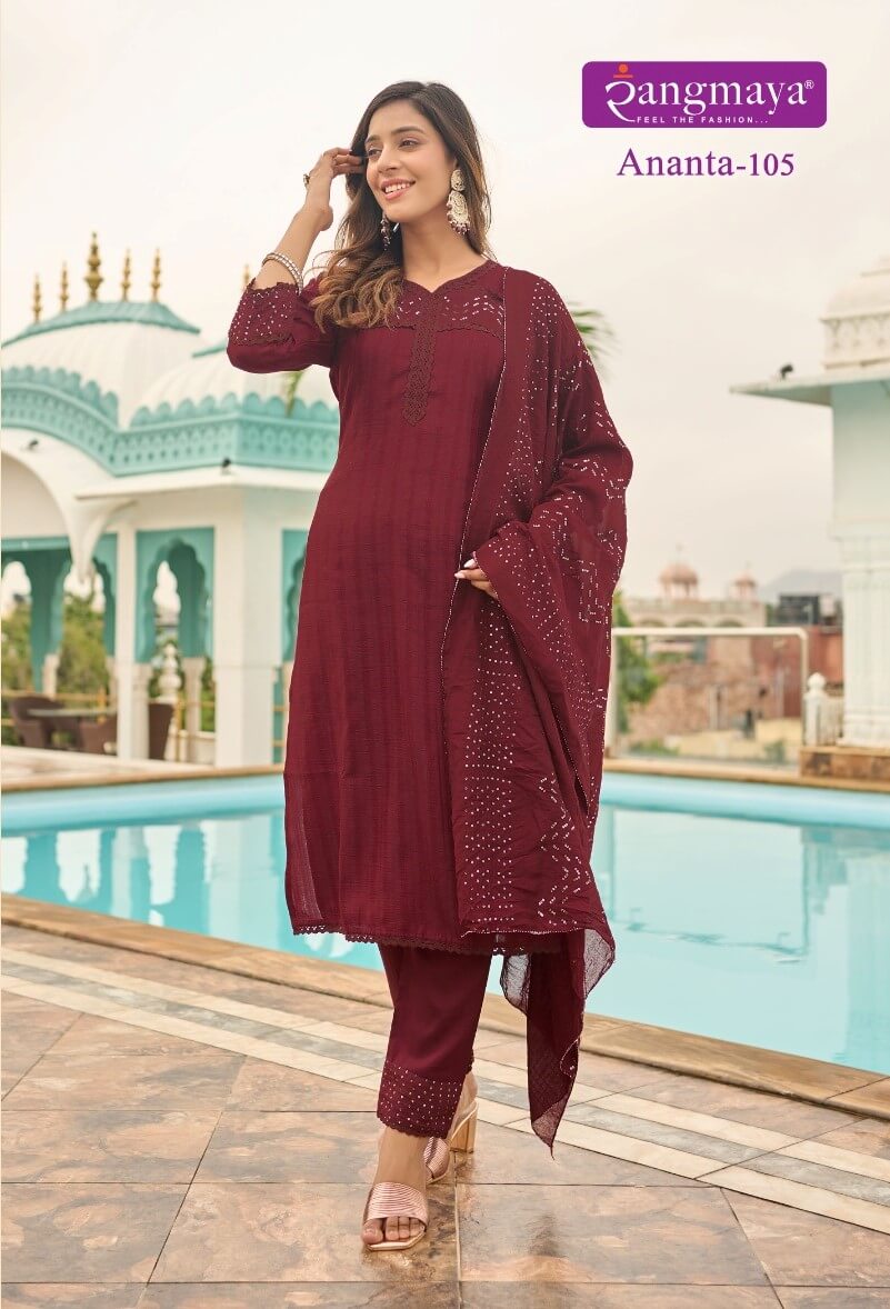 Rangmaya Ananta Kurti with Pant and Dupatta collection 6