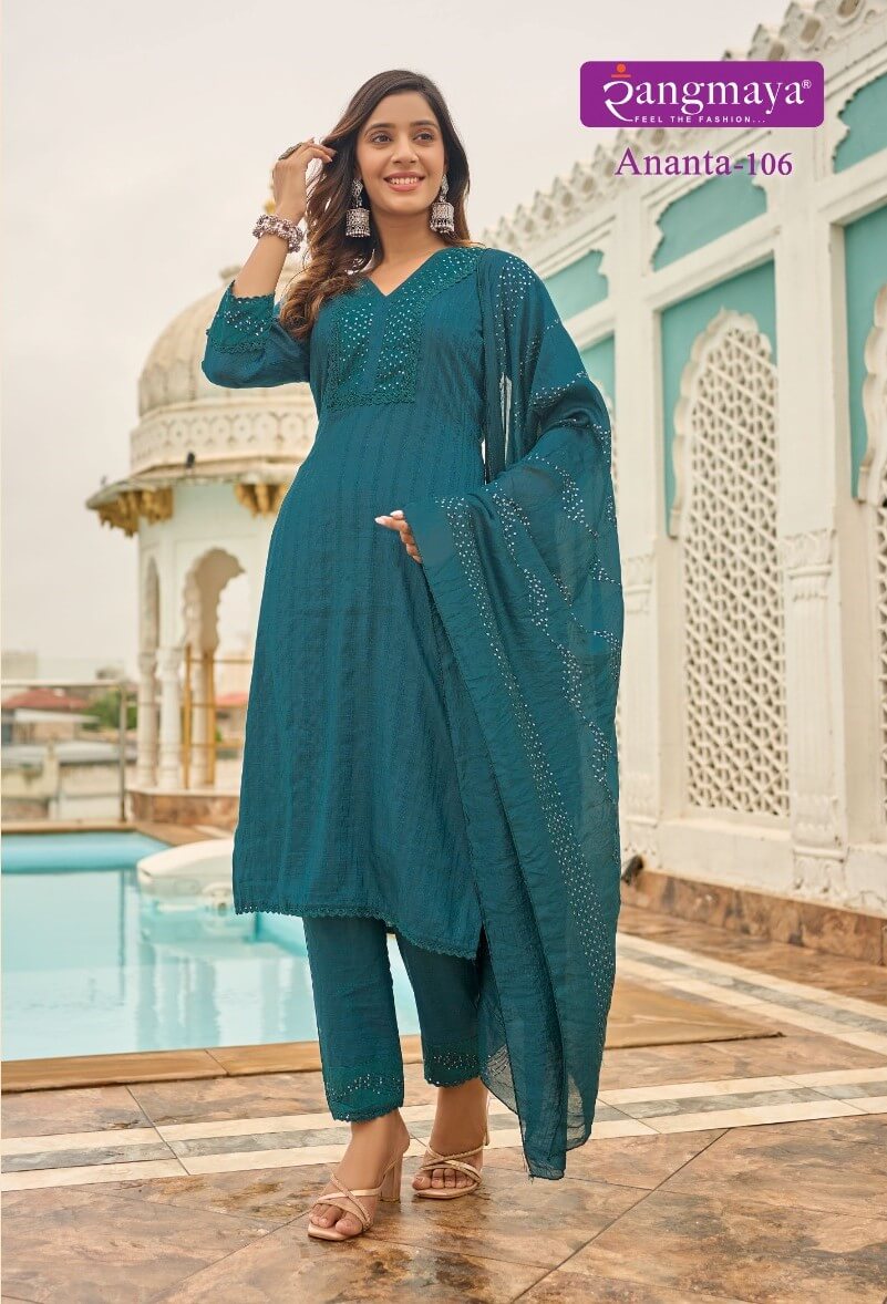 Rangmaya Ananta Kurti with Pant and Dupatta collection 1