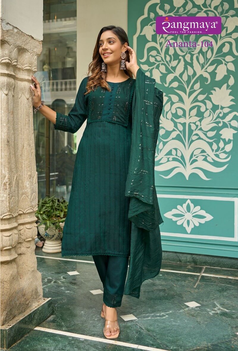 Rangmaya Ananta Kurti with Pant and Dupatta collection 9