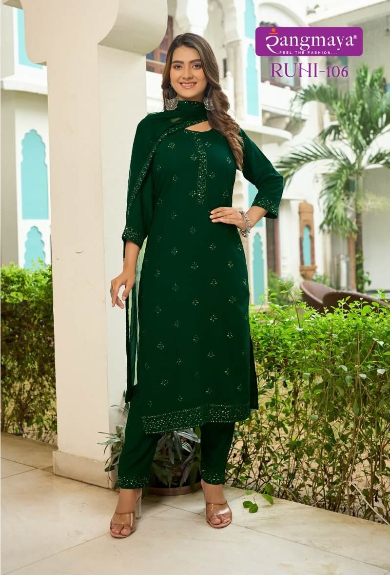 Rangmaya Ruhi Churidar Salwar Suits Catalog collection 1