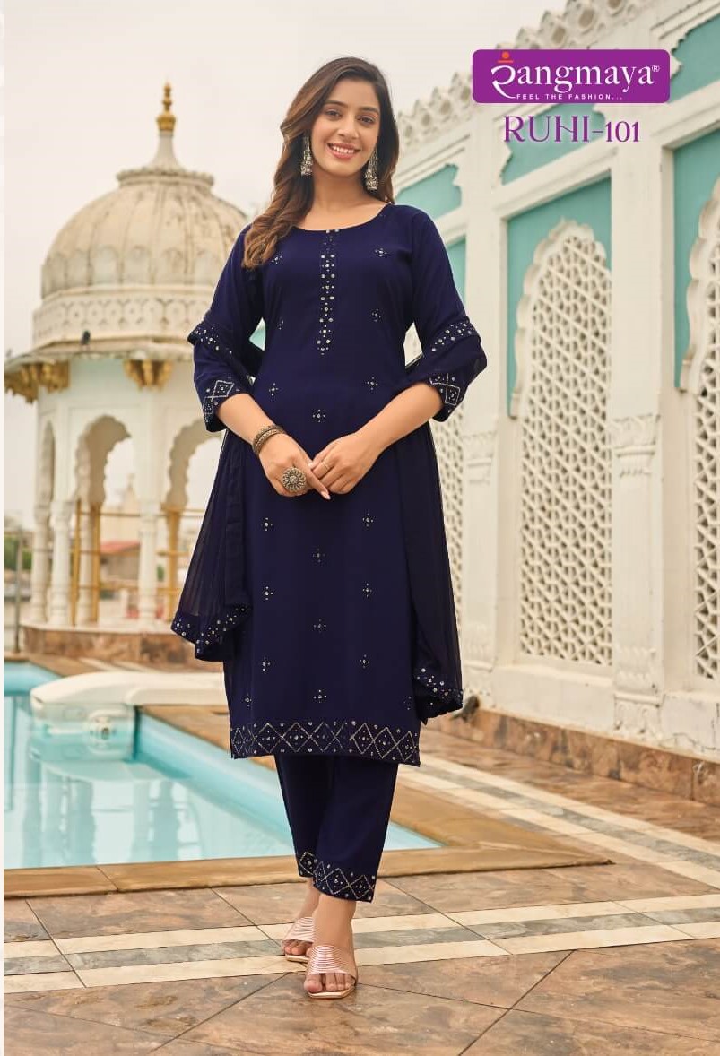 Rangmaya Ruhi Churidar Salwar Suits Catalog collection 5