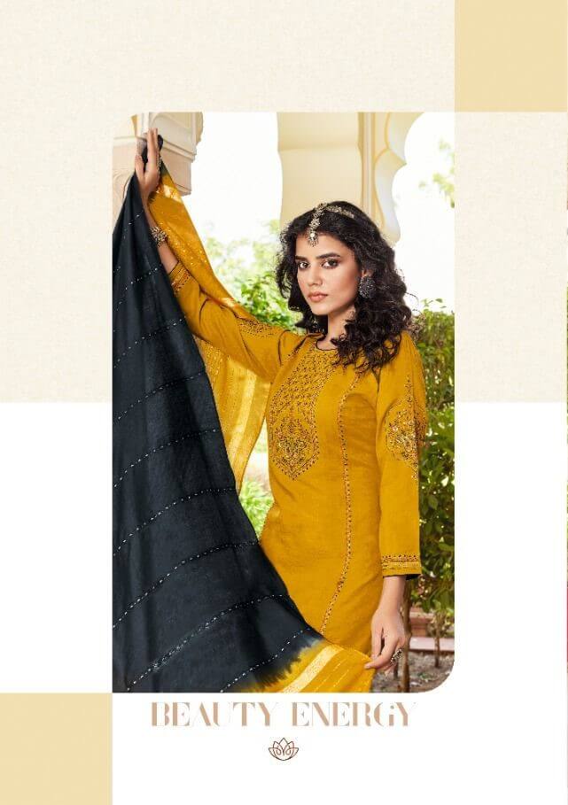 Ladies Flavour Yellow With Navy Blue Single Piece Suits collection 1