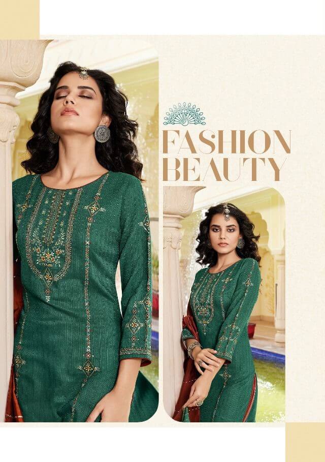 Ladies Flavour Green With Maroon Single Piece Suits collection 1