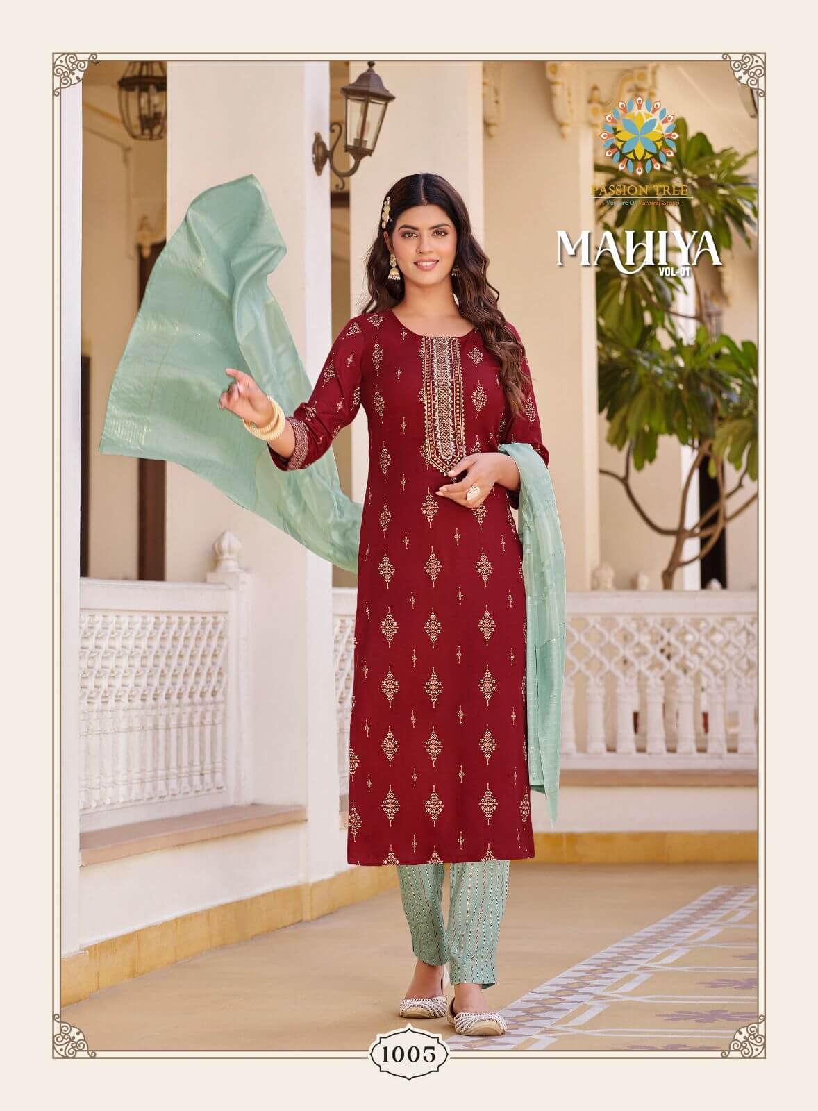 Passion Tree Mahiya Vol 1 Printed Salwar Kameez Catalog collection 5