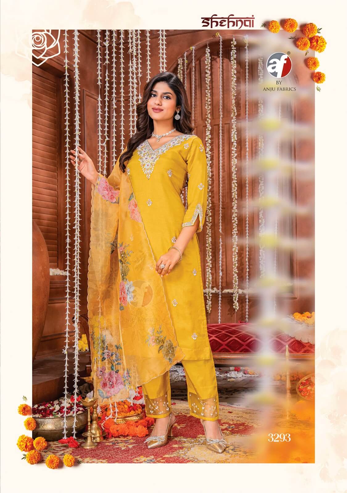 Anju Fabrics Shehnai Vol 6 Designer Wedding Party Salwar Suits collection 2