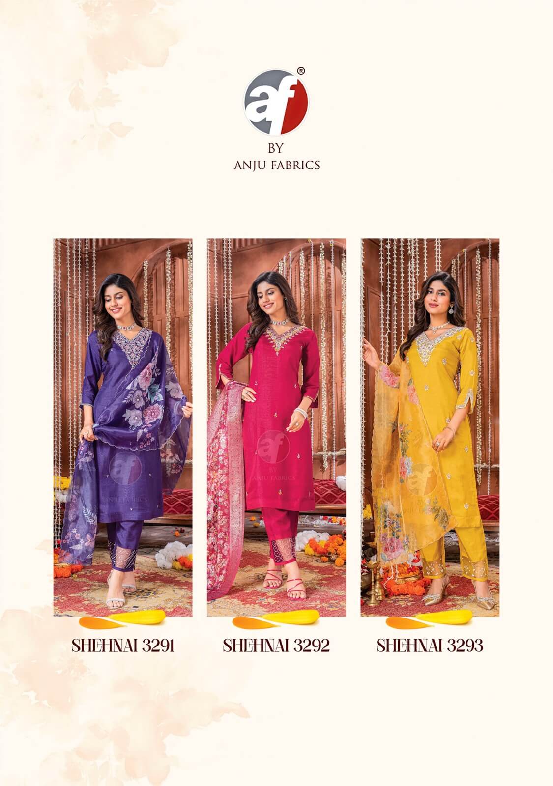 Anju Fabrics Shehnai Vol 6 Designer Wedding Party Salwar Suits collection 6