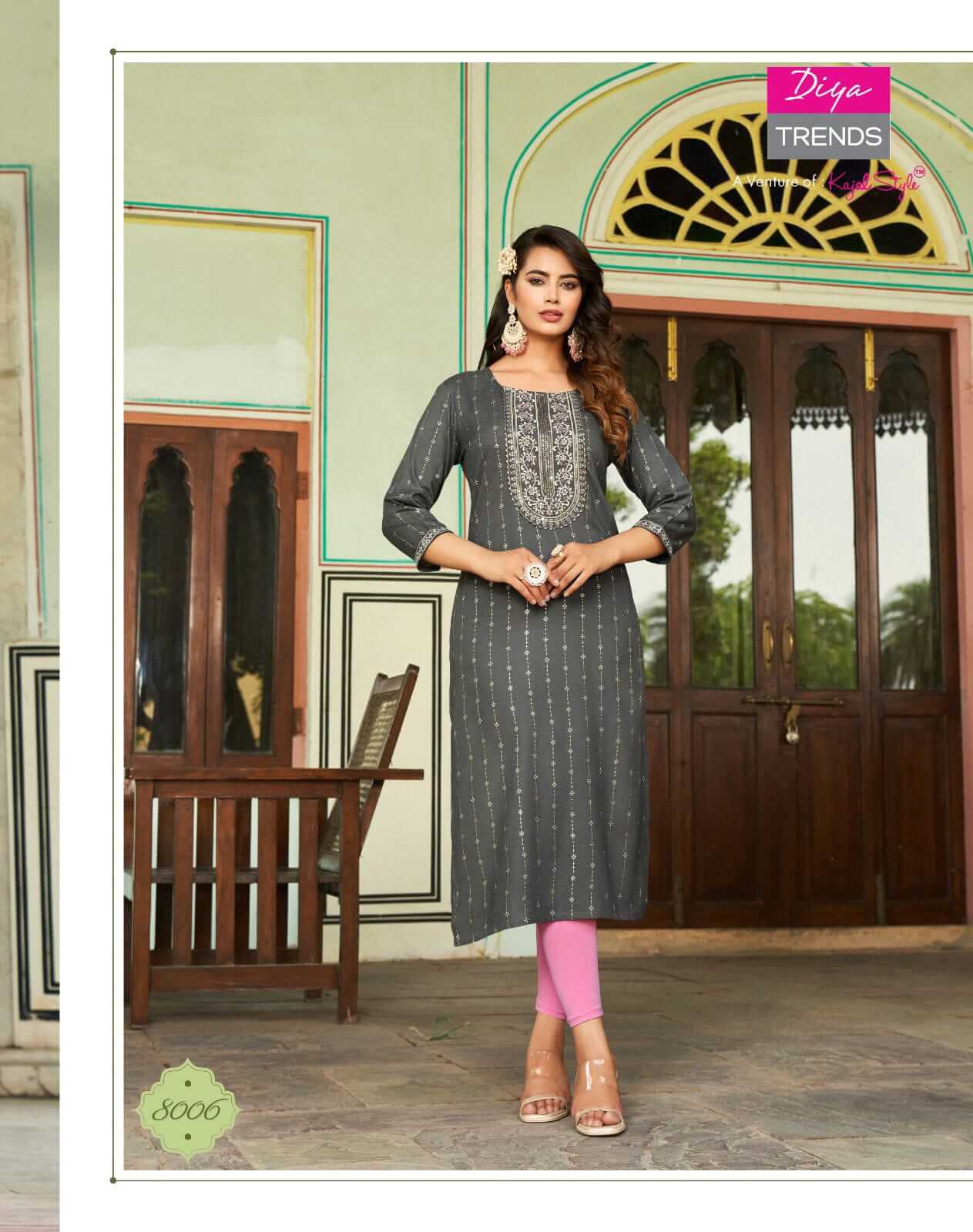 Diya Trends Victoria Vol 8 Rayon Kurti Catalog collection 9