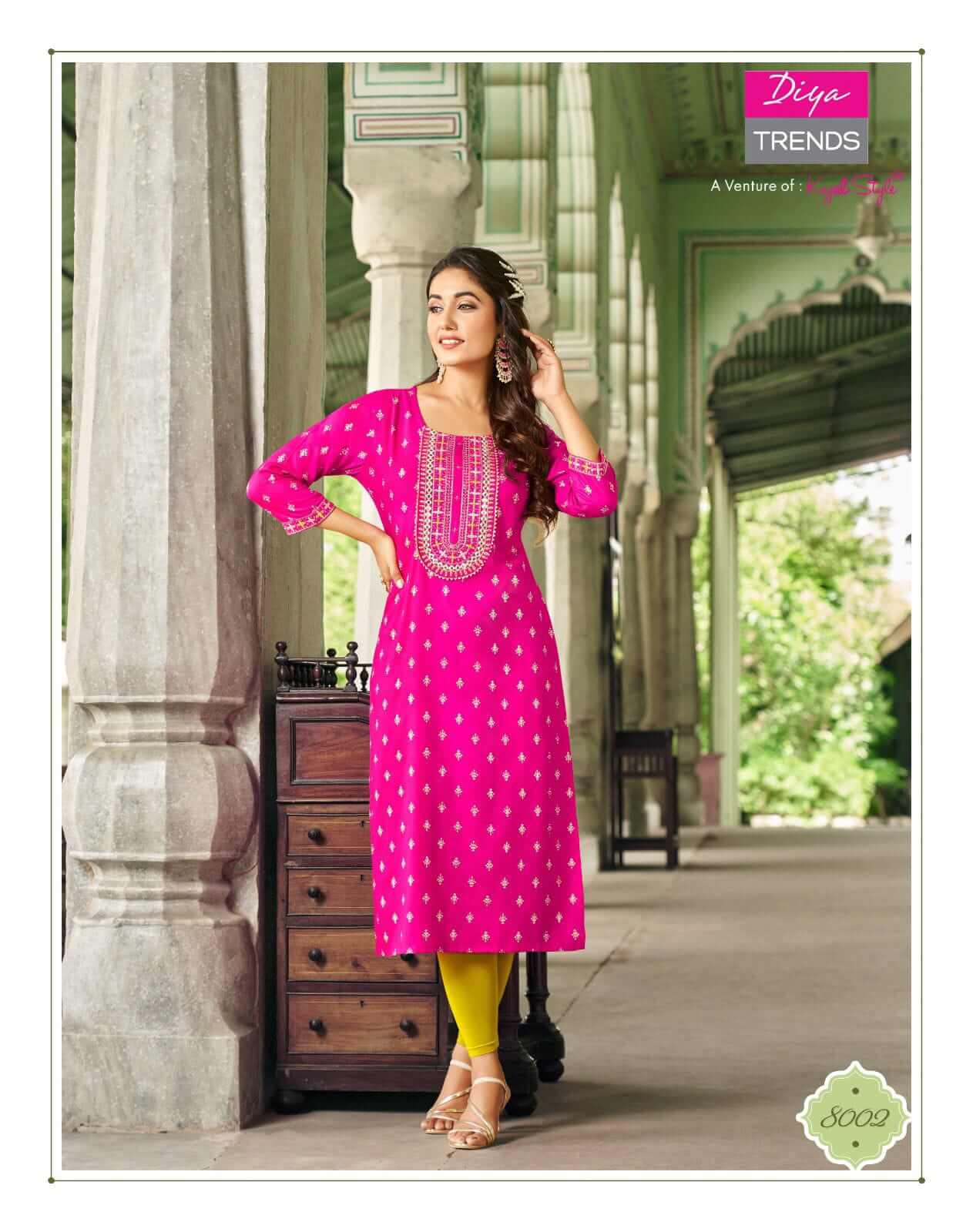 Diya Trends Victoria Vol 8 Rayon Kurti Catalog collection 8