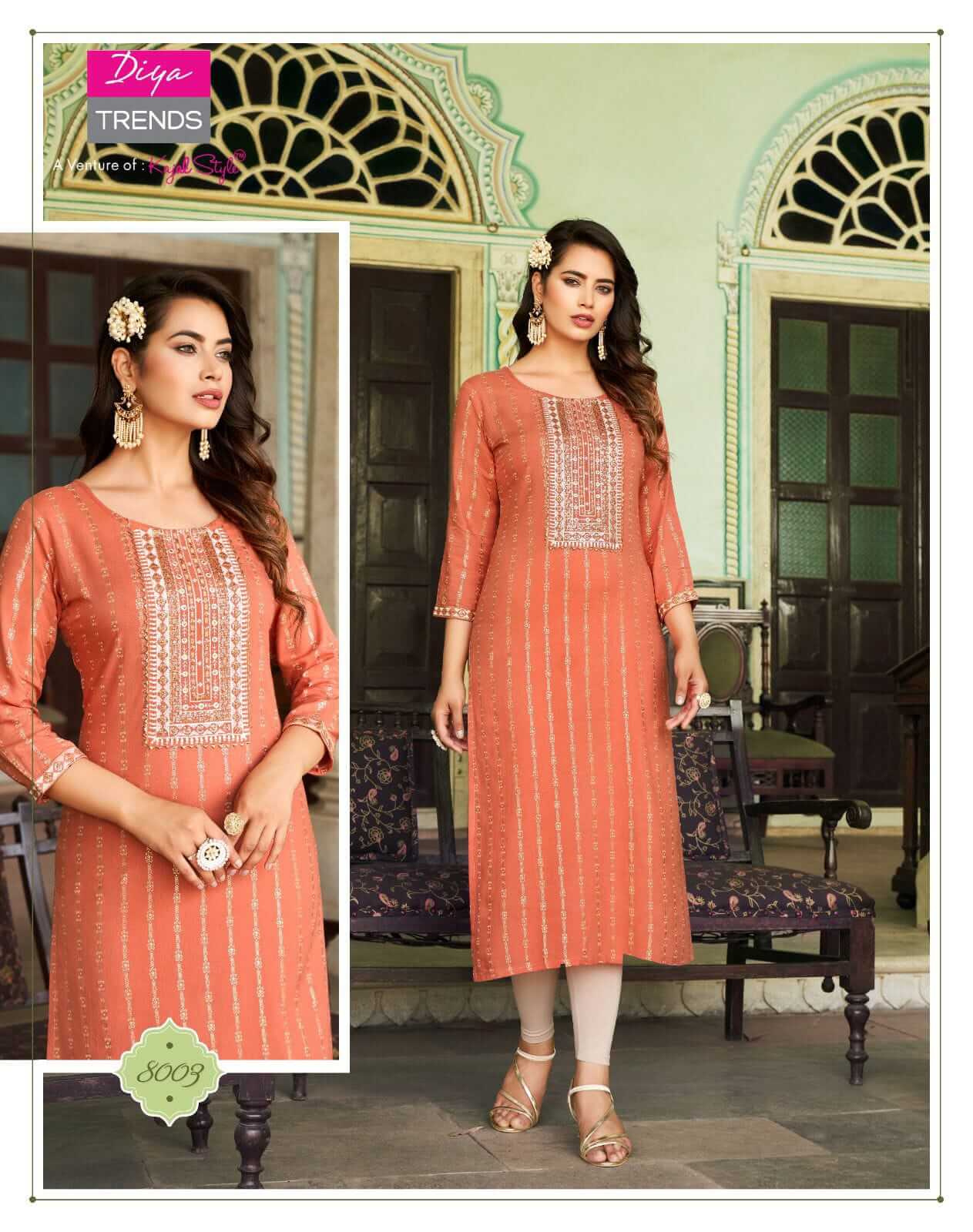 Diya Trends Victoria Vol 8 Rayon Kurti Catalog collection 2