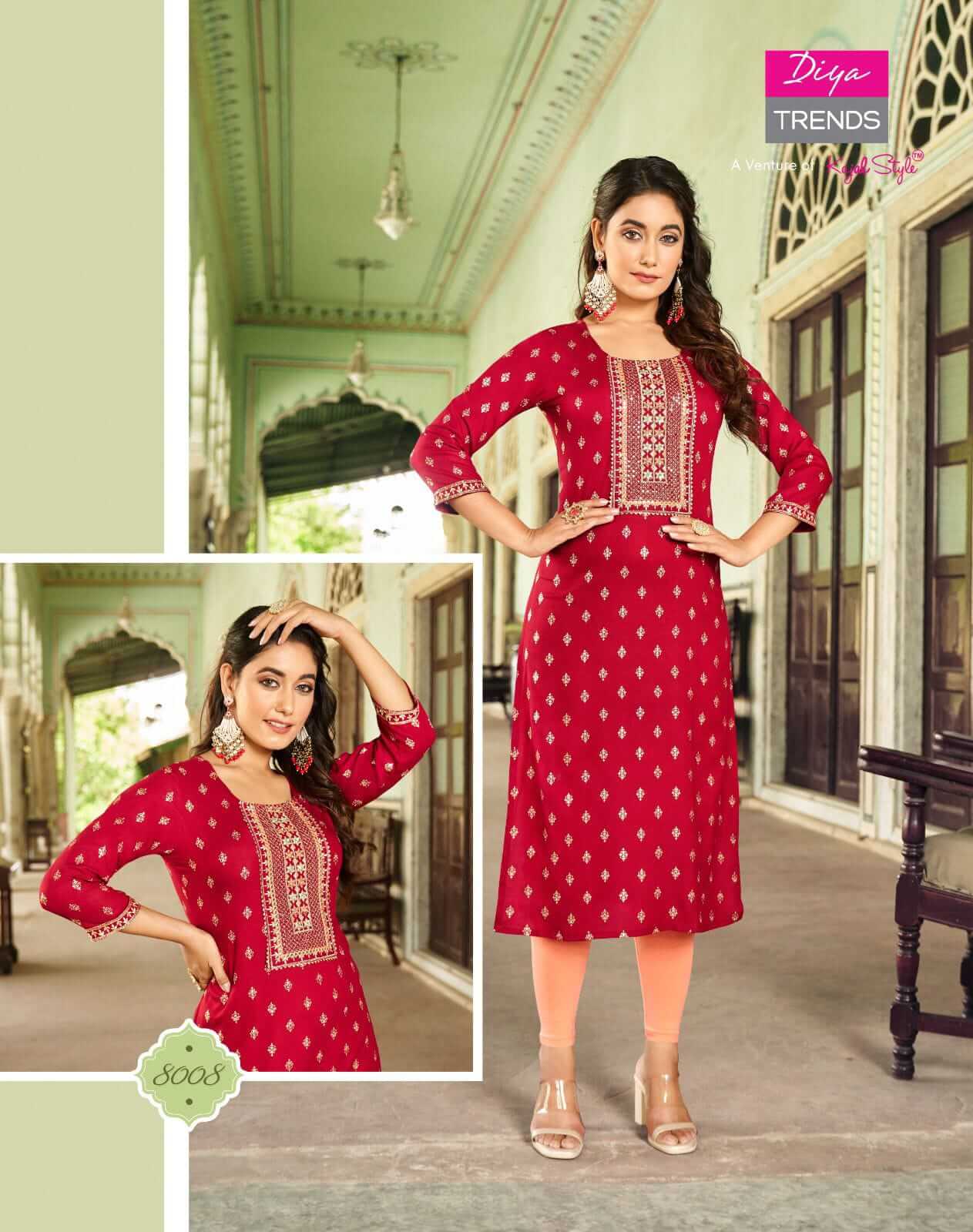 Diya Trends Victoria Vol 8 Rayon Kurti Catalog collection 5