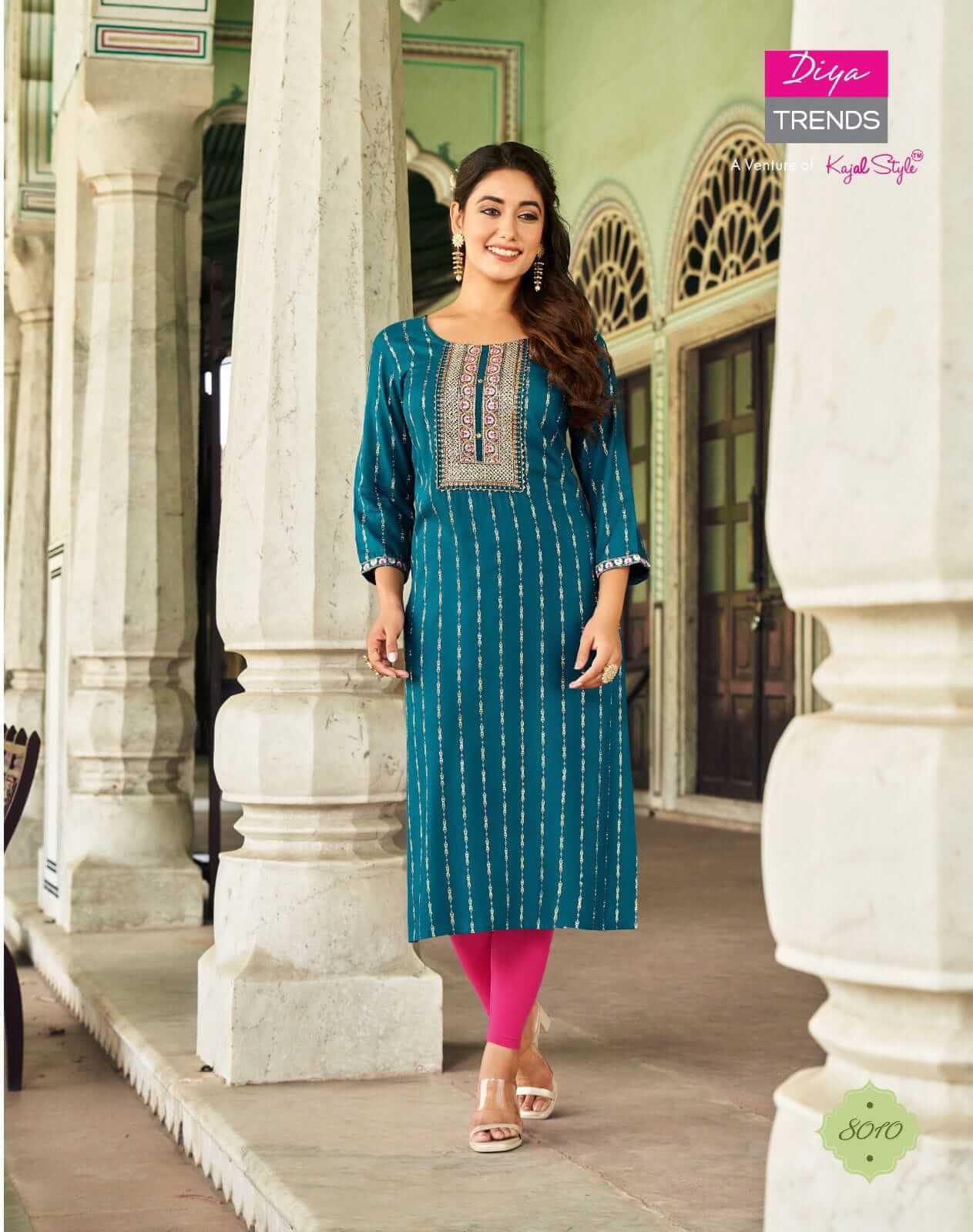 Diya Trends Victoria Vol 8 Rayon Kurti Catalog collection 4