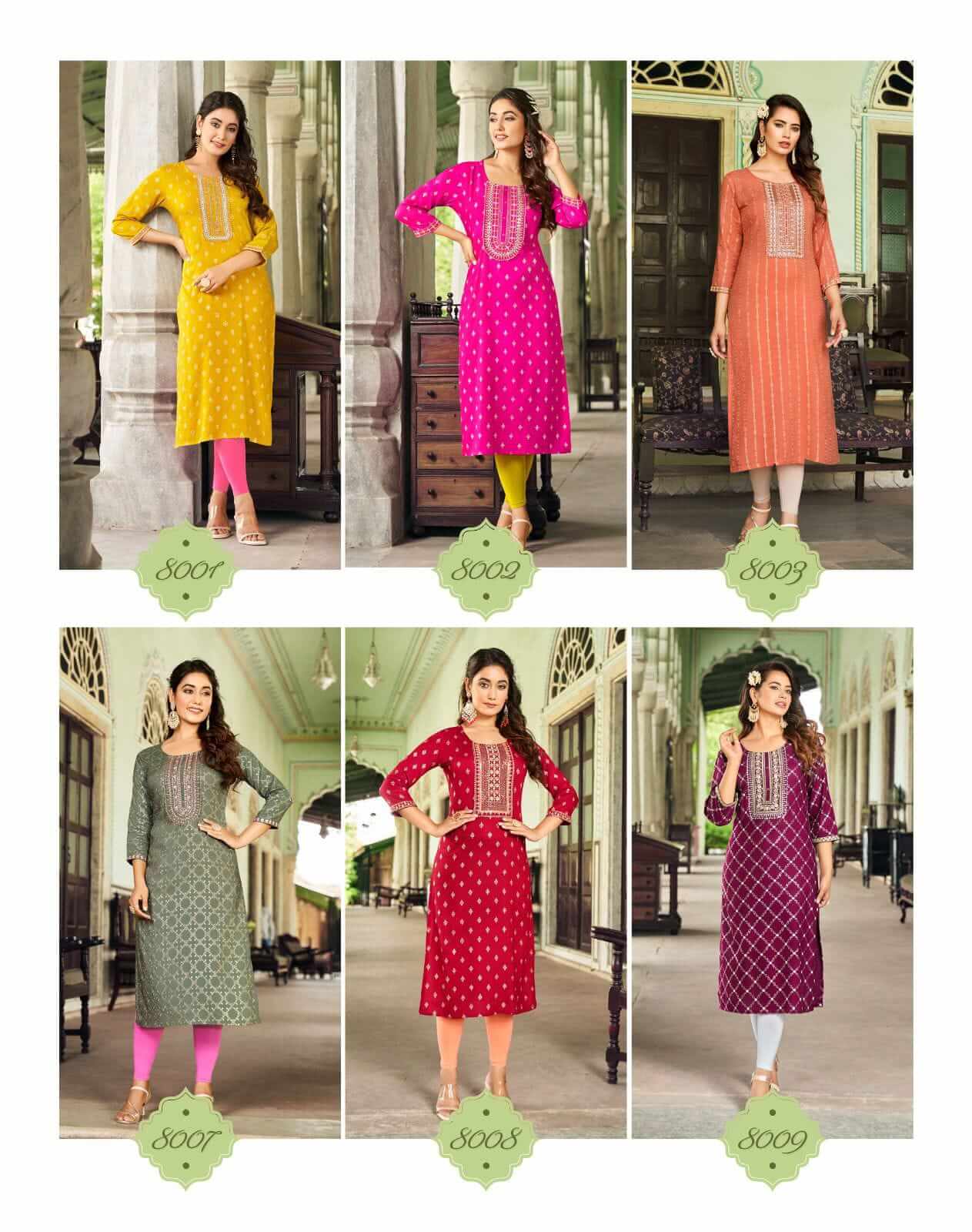 Diya Trends Victoria Vol 8 Rayon Kurti Catalog collection 13