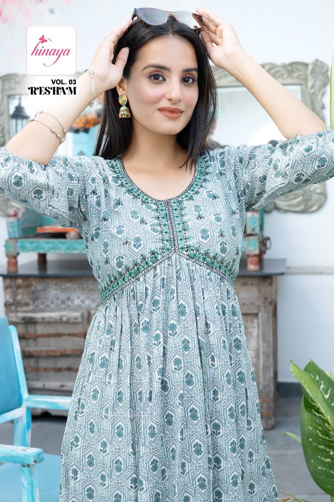 Hinaya Resham vol 3 Ladies Tops Catalog collection 11