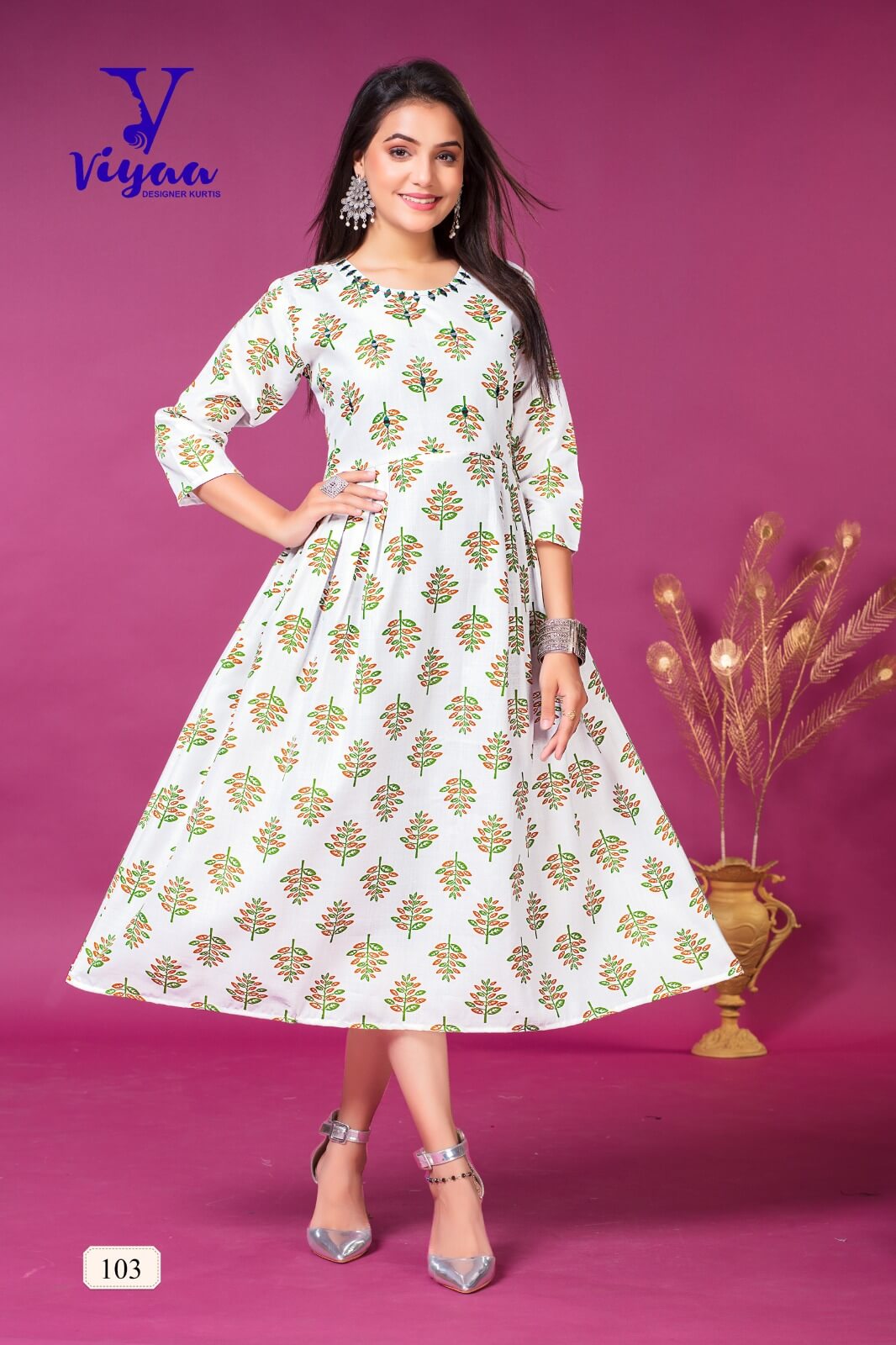 Viyaa Designer Kit Kat A Line Kurti Catalog collection 1