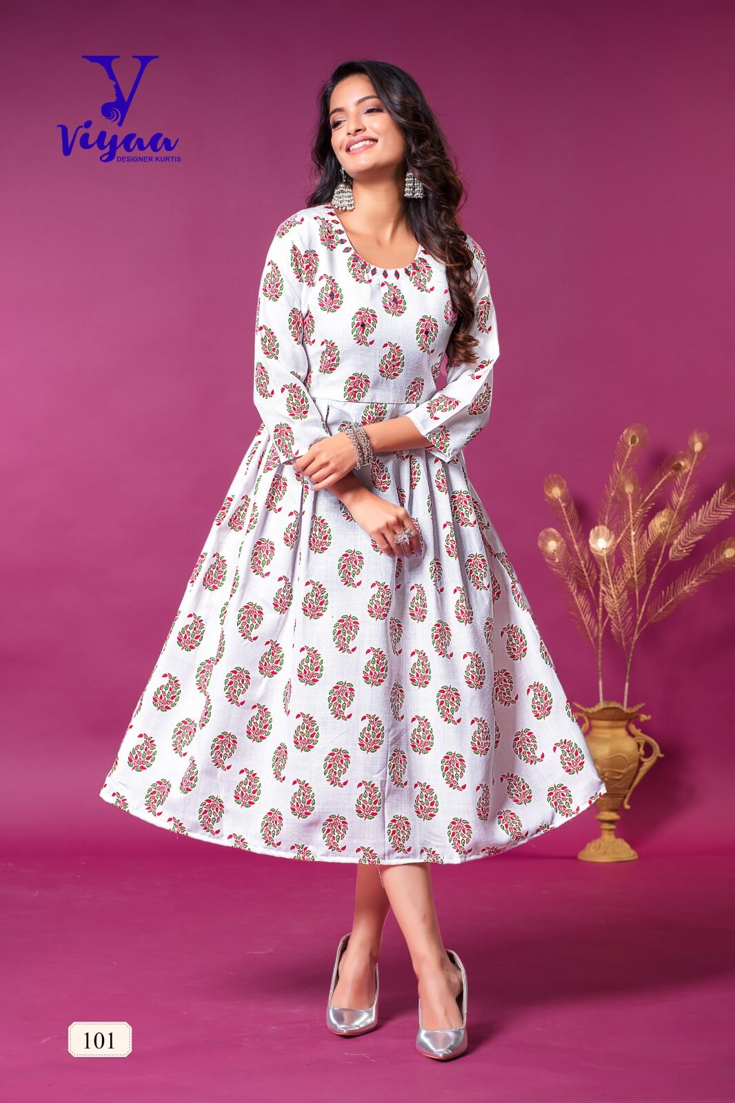 Viyaa Designer Kit Kat A Line Kurti Catalog collection 7