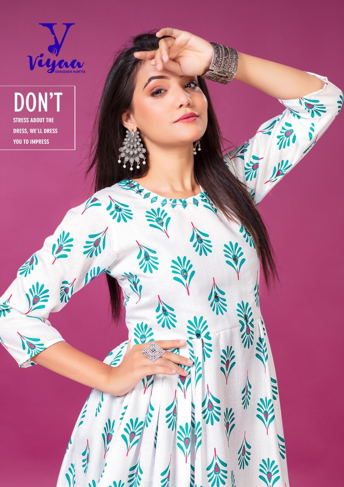 Viyaa Designer Kit Kat A Line Kurti Catalog collection 9