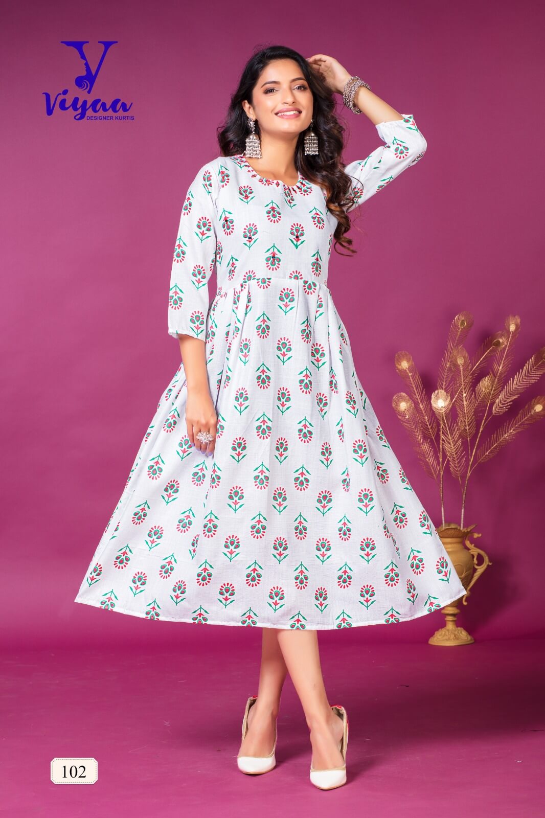 Viyaa Designer Kit Kat A Line Kurti Catalog collection 2