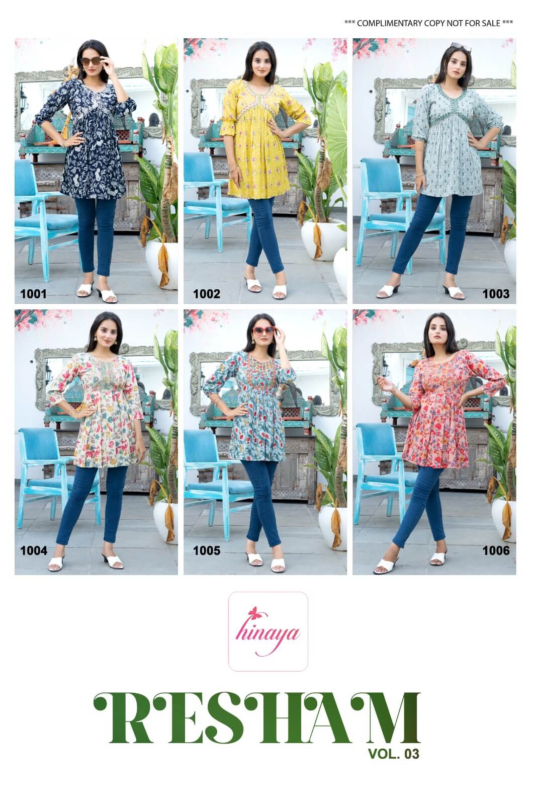 Hinaya Resham vol 3 Ladies Tops Catalog collection 6