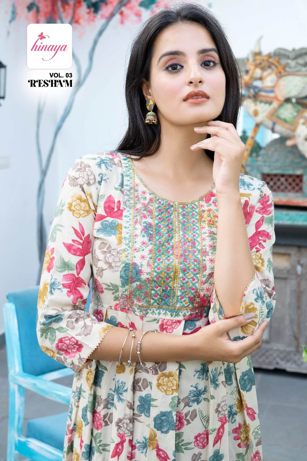 Hinaya Resham vol 3 Ladies Tops Catalog collection 5