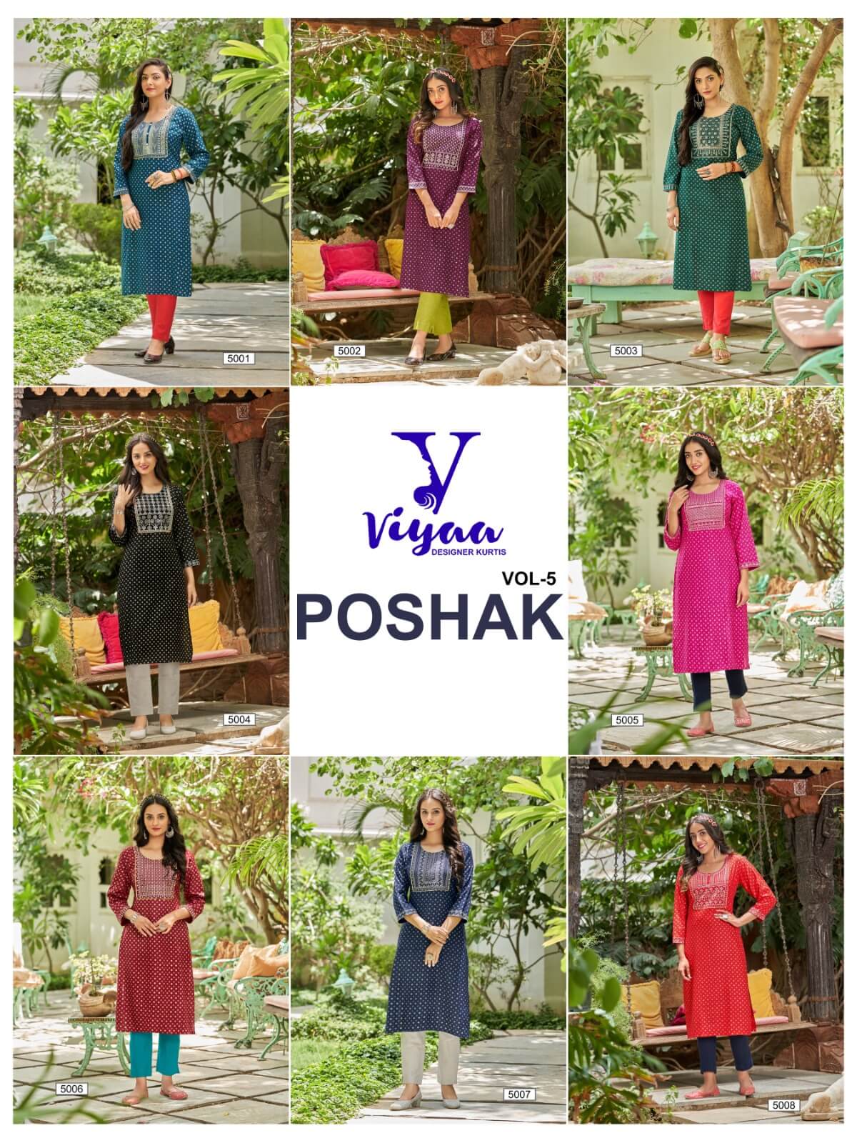Viyaa Designer Poshak Vol 5 Printed Kurti Catalog collection 10