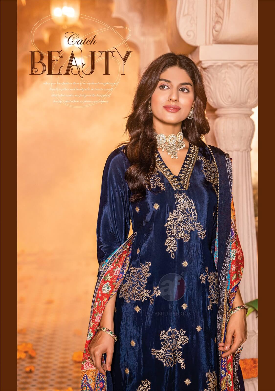 Anju Fabrics Dastoor Vol 4 Designer Wedding Party Salwar Suits collection 9