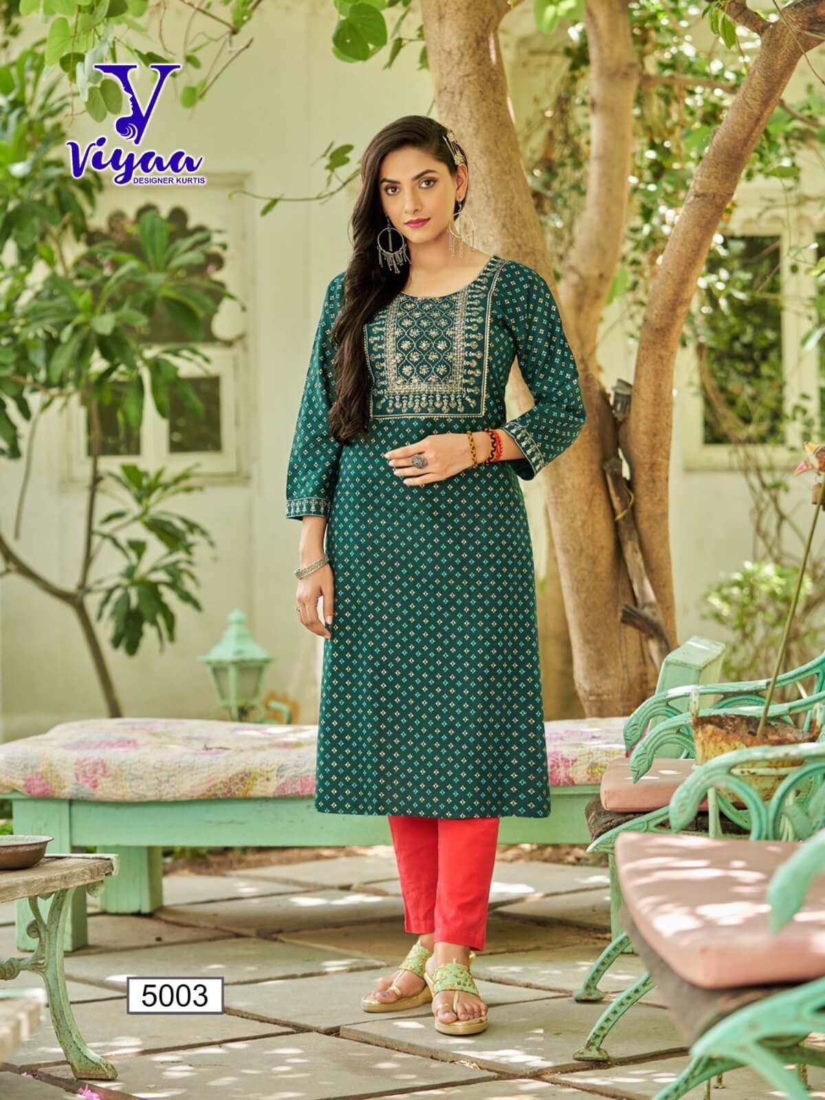 Viyaa Designer Poshak Vol 5 Printed Kurti Catalog collection 5