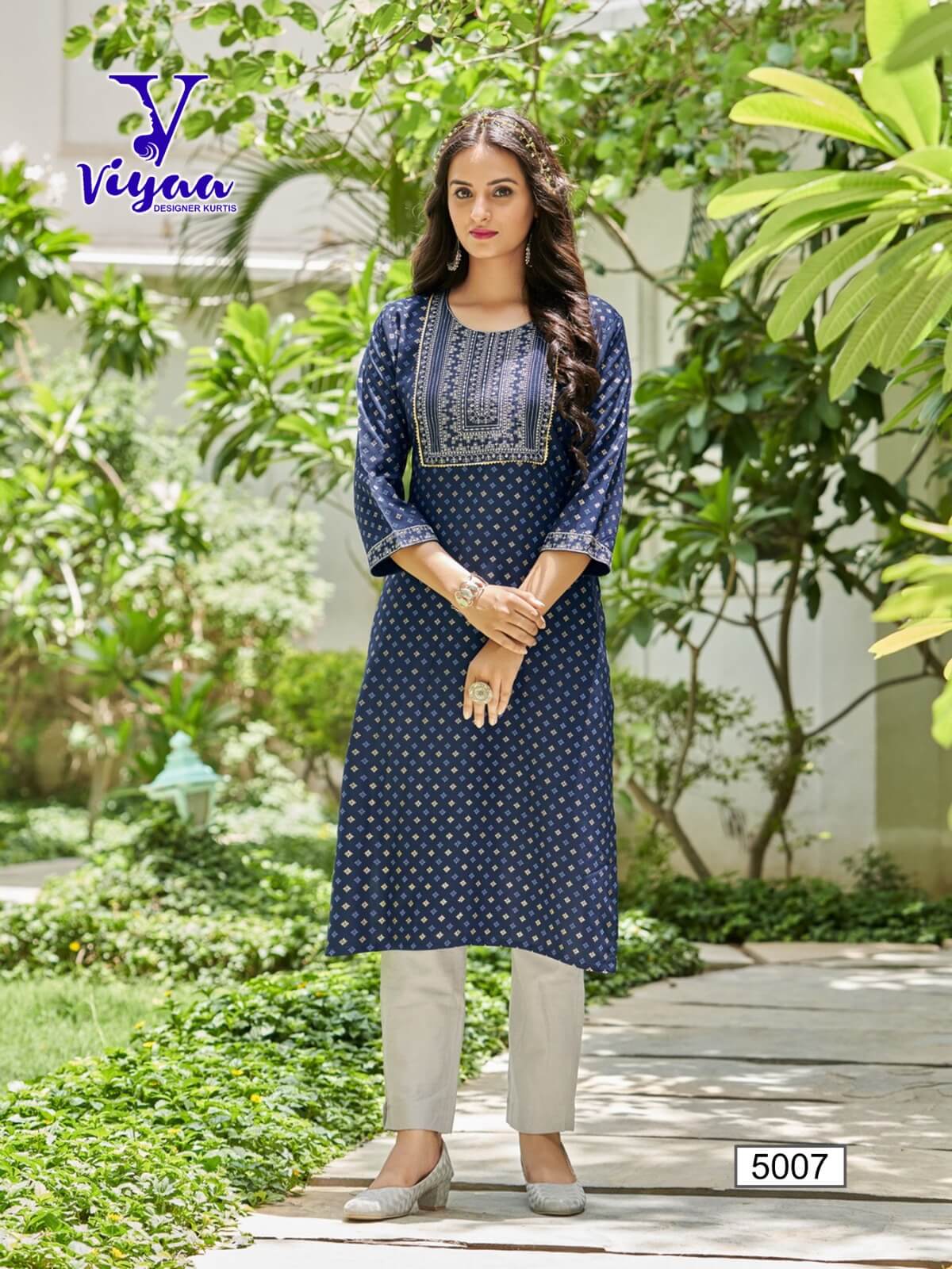 Viyaa Designer Poshak Vol 5 Printed Kurti Catalog collection 1