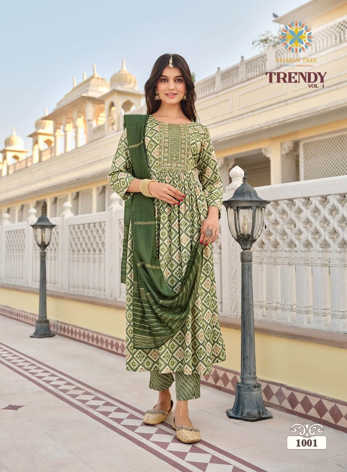 Passion Tree Trendy Vol 1 Naira Cut Kurti Bottom Dupatta Catalog collection 2