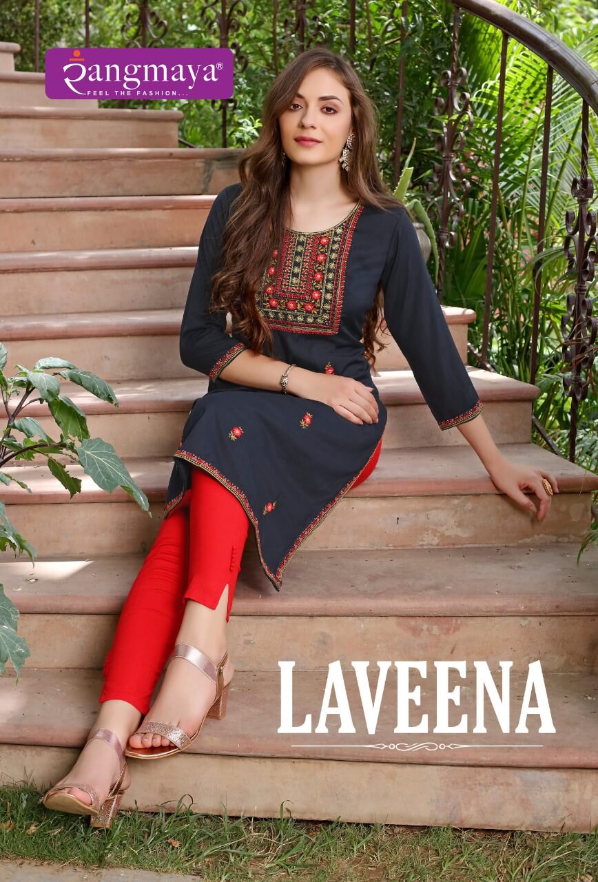 Rangmaya Laveena Embroidery Kurti Catalog collection 2