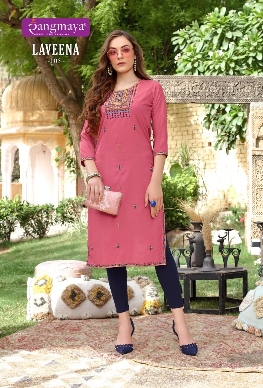 Rangmaya Laveena Embroidery Kurti Catalog collection 3