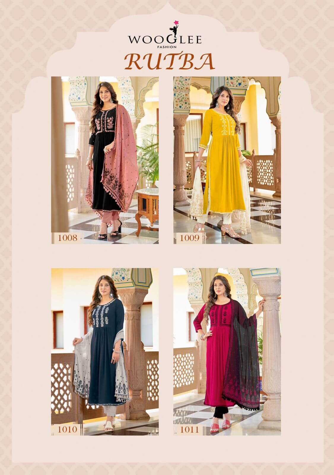 Wooglee Fashion Rutba Naira Cut Kurti Top Bottom collection 5