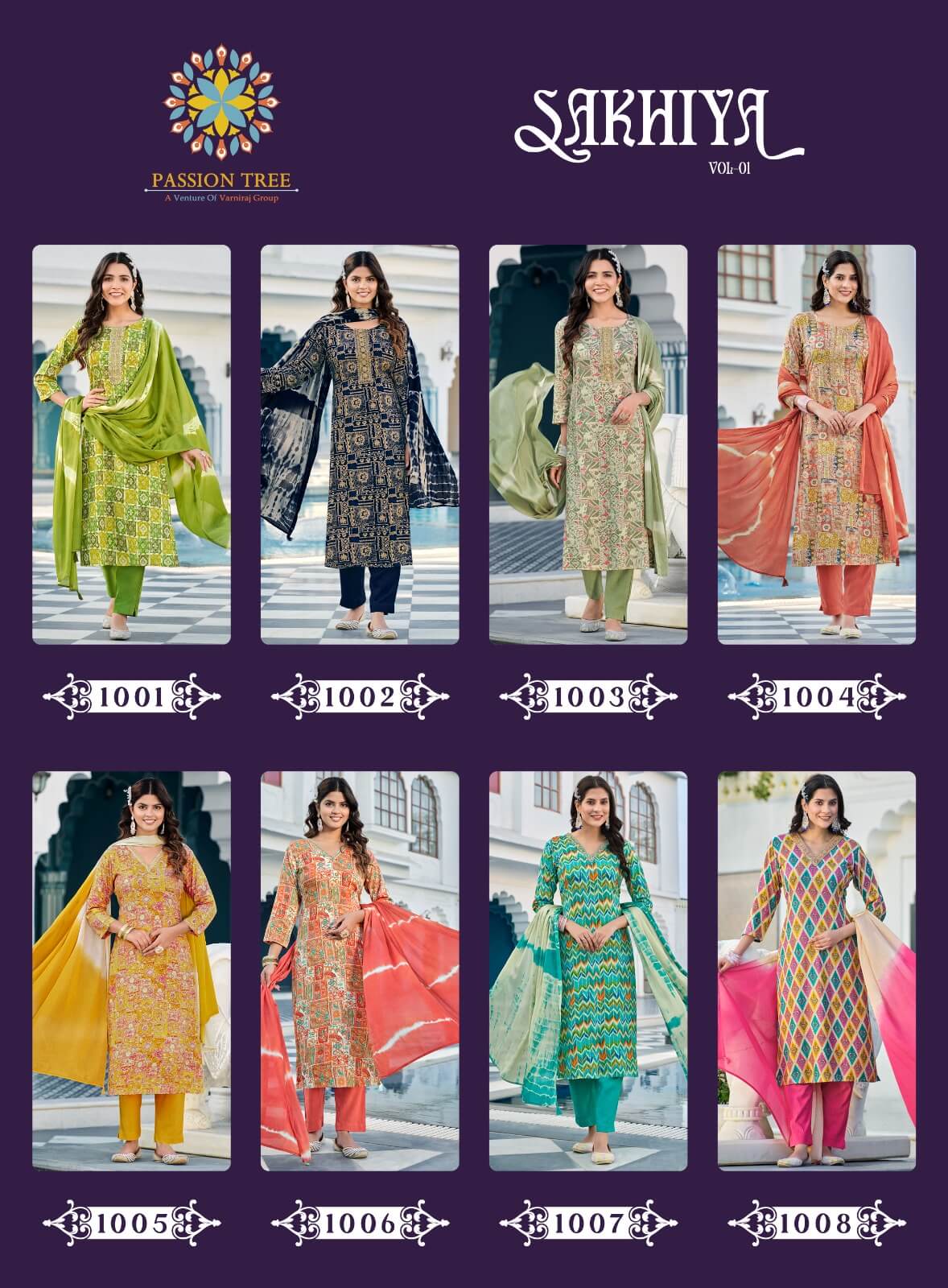 Passion Tree Sakhiya Vol 1 Printed Salwar Kameez Catalog collection 5