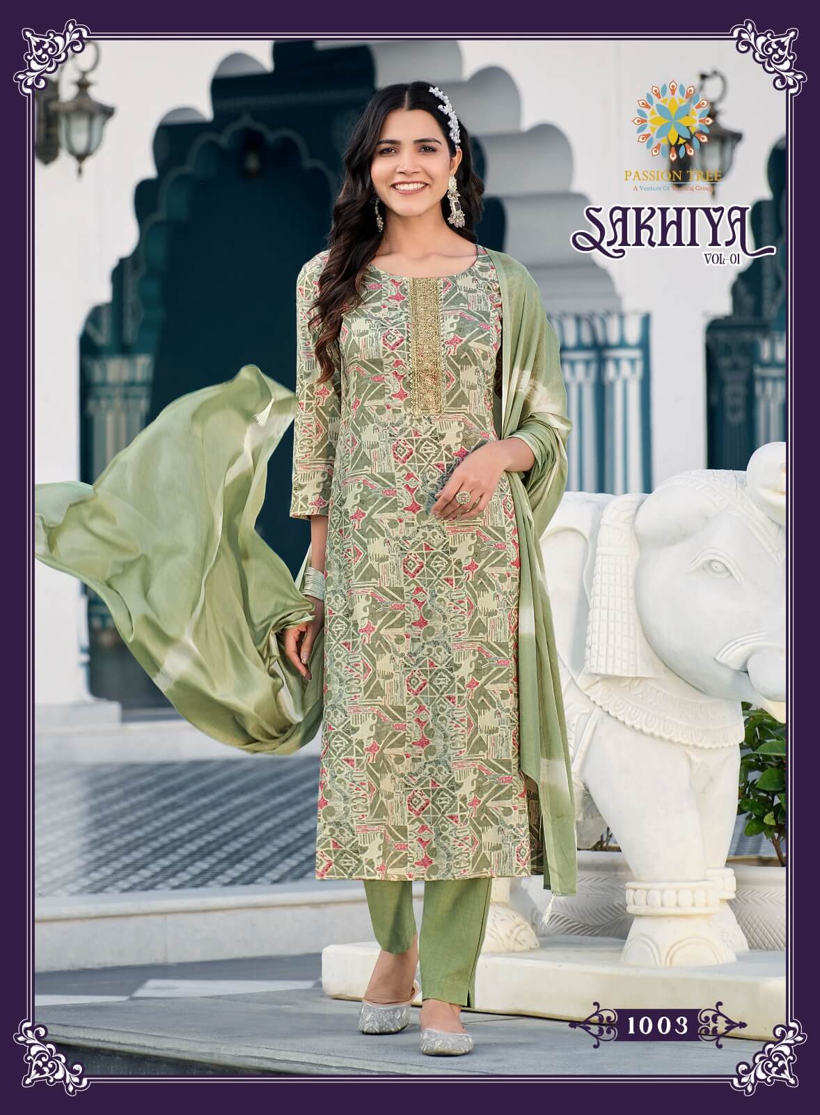 Passion Tree Sakhiya Vol 1 Printed Salwar Kameez Catalog collection 8