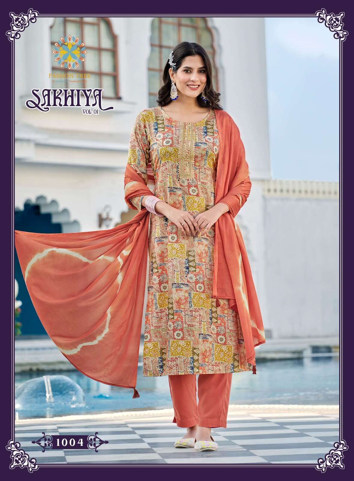 Passion Tree Sakhiya Vol 1 Printed Salwar Kameez Catalog collection 10