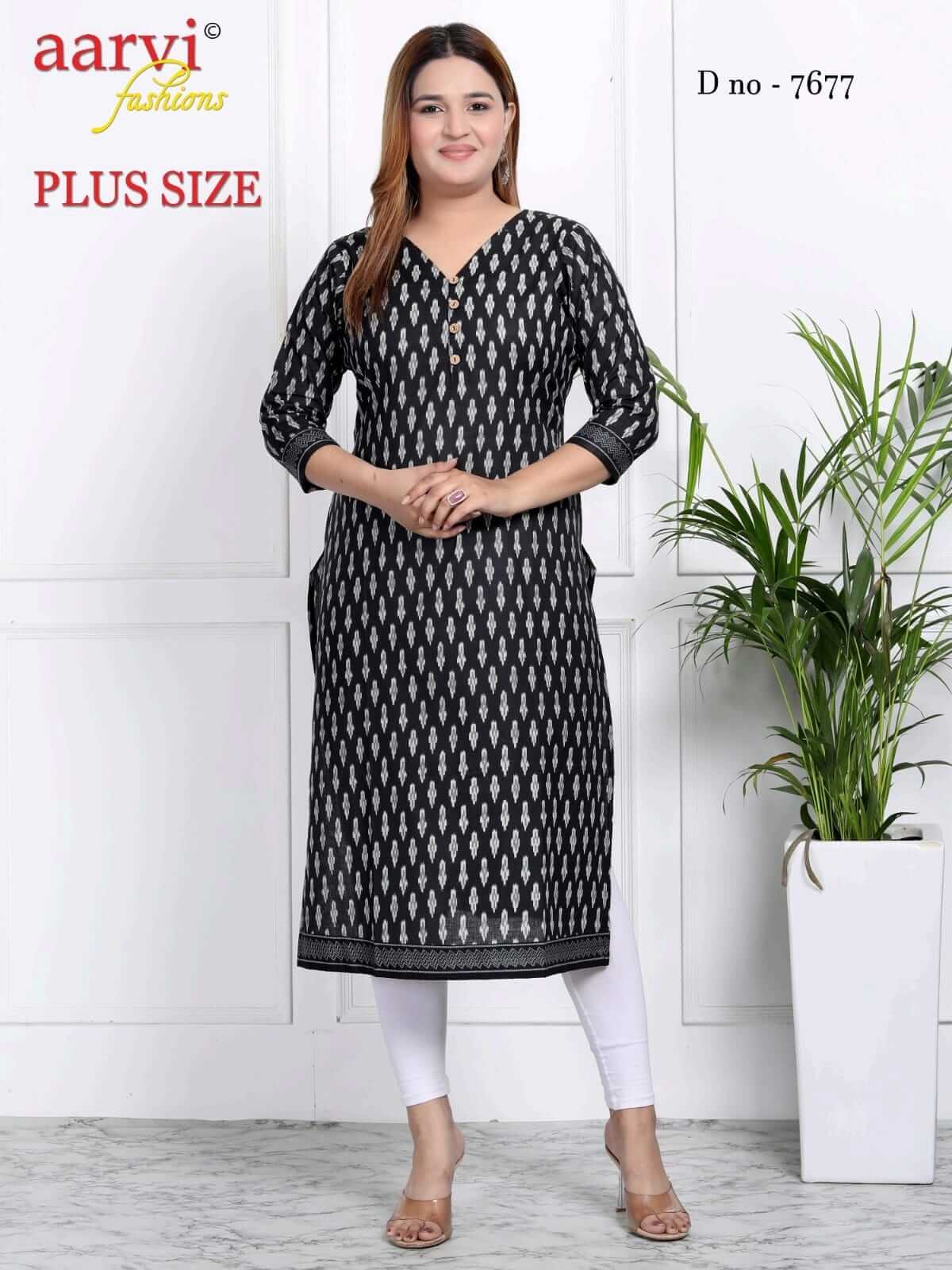 Aarvi Fashions Plus Size Vol 3 Cotton Kurtis Catalog collection 3