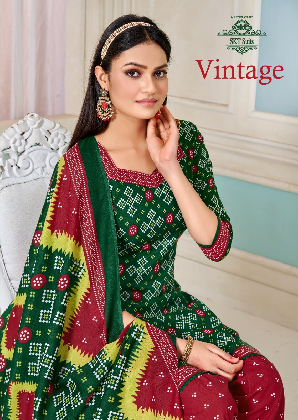 Skt Suits Vintage Unstitched Dress Materials Catalog collection 14