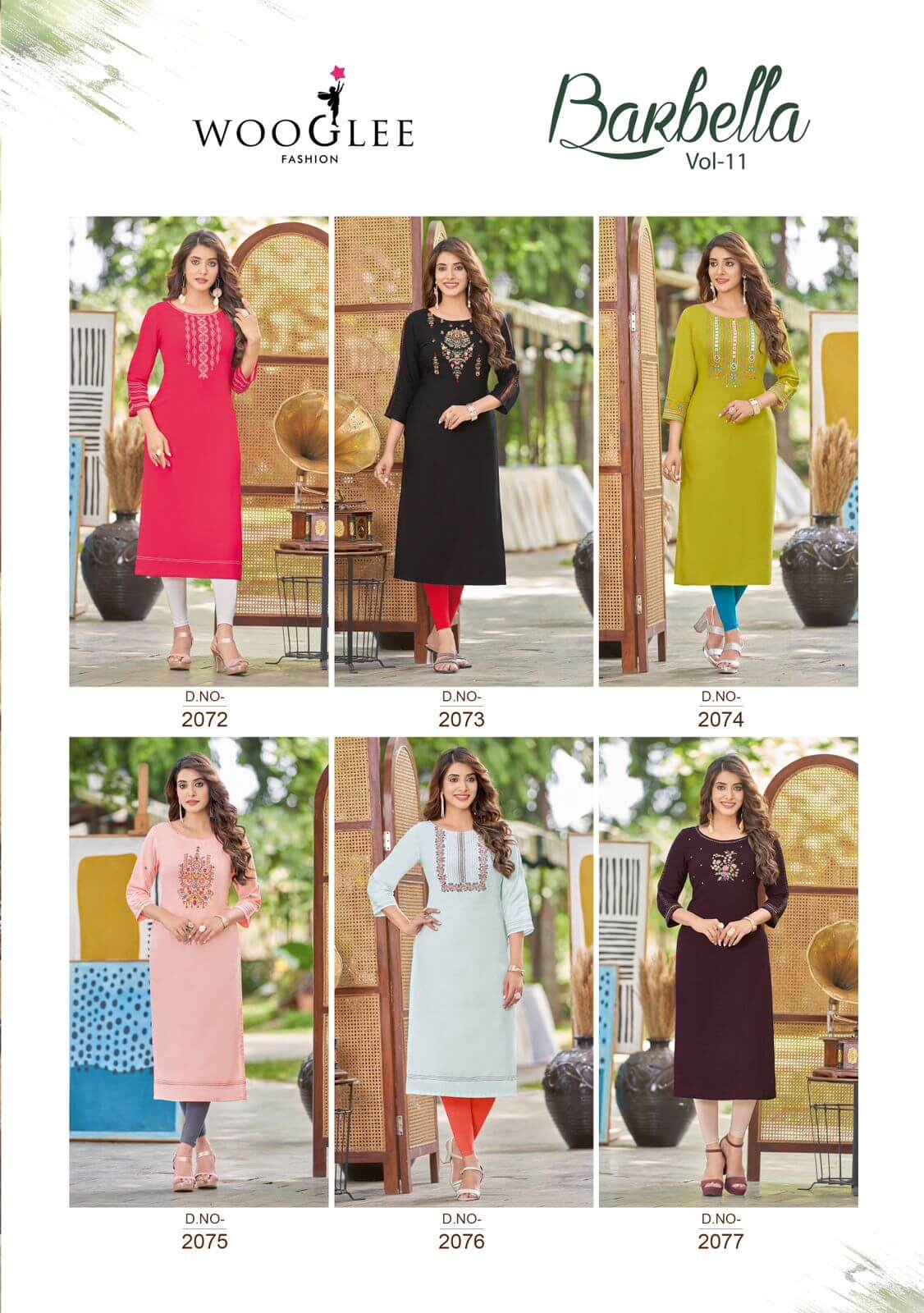 Wooglee Fashion Barbella vol 11 Rayon Kurti Catalog collection 1