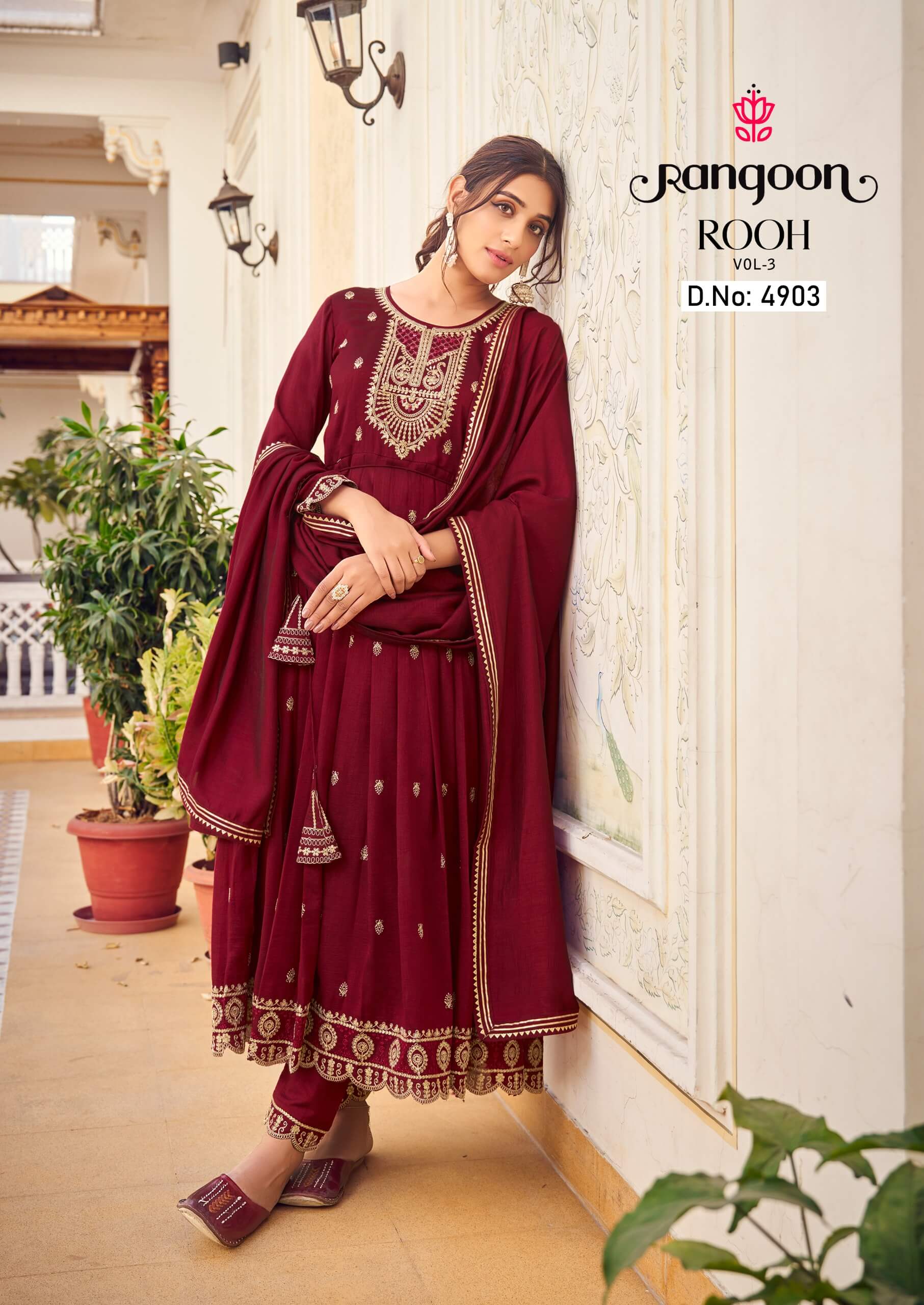 Rangoon Rooh Vol 3 Designer Wedding Party Salwar Suits Catalog collection 1