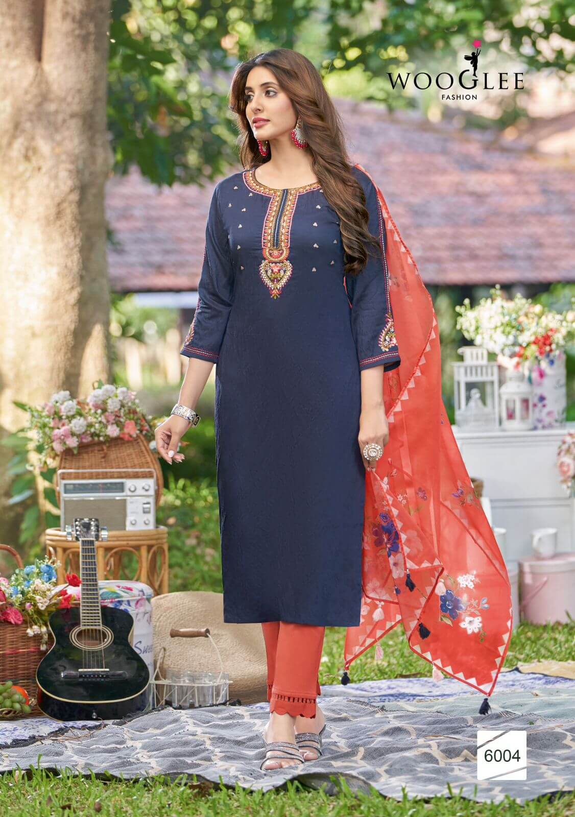 Wooglee Fashion Kamakshi Embroidery Salwar Kameez Catalog collection 4