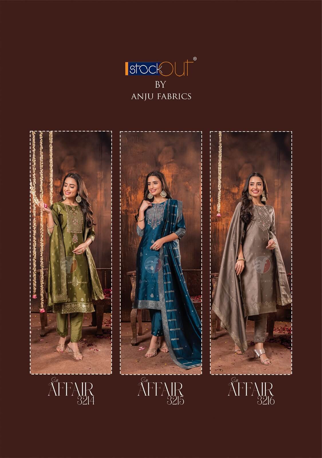 Anju Fabrics Silk Affairs 2 Designer Wedding Party Salwar Suits collection 11