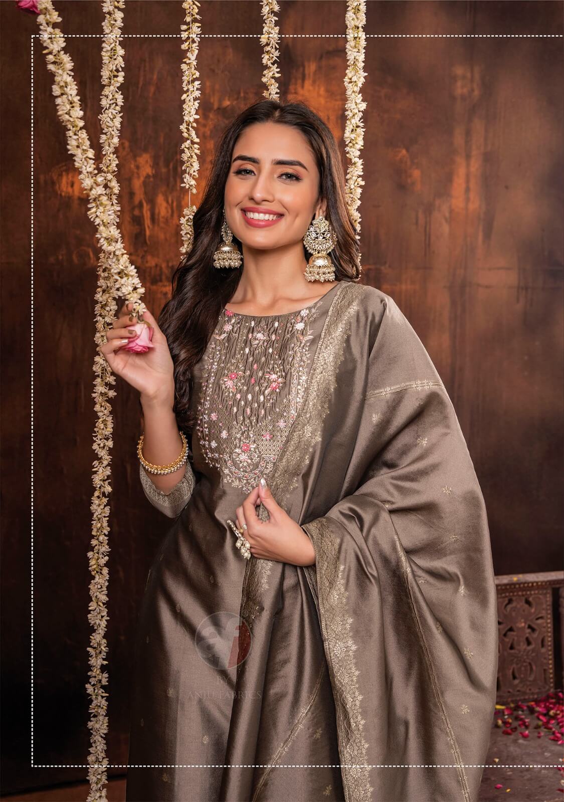 Anju Fabrics Silk Affairs 2 Designer Wedding Party Salwar Suits collection 8