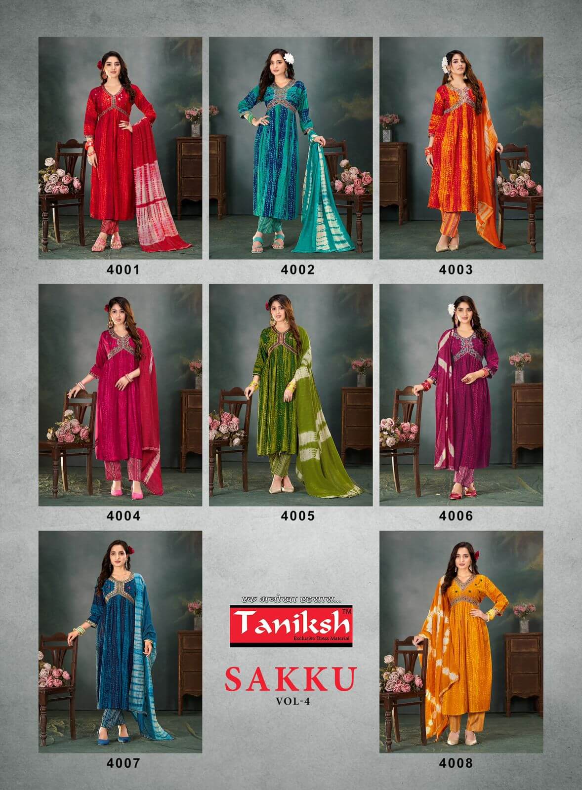Taniksh Sakku Vol 4 Alia Cut Readymade Dress Catalog collection 8