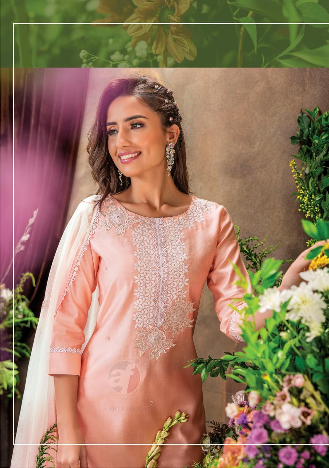 Anju Fabrics Chandani Vol 2 Embroidery Salwar Kameez Catalog collection 2