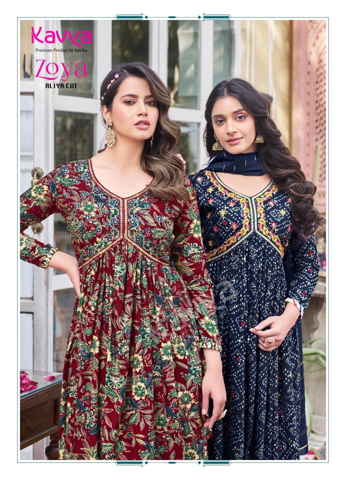 Kavya Zoya Vol 1 Aliya Cut Readymade Dress Catalog collection 7